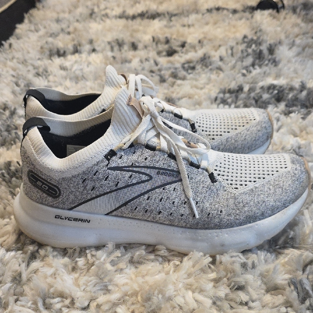 Brooks Gray and White Athletic Shoes